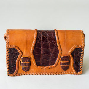 The 'Bassa' Leather Clutch Bag