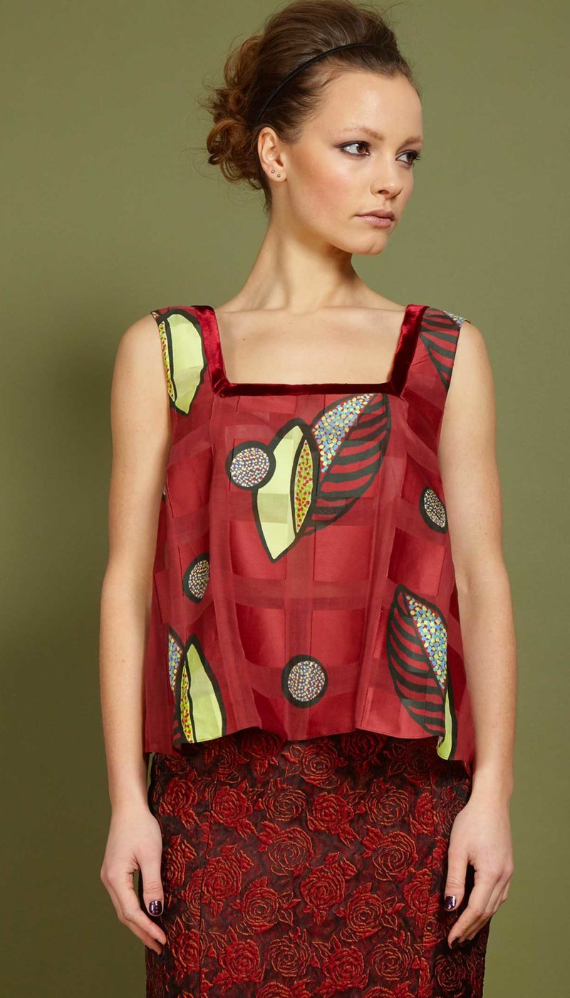 ELLIS Jacquard Voile Top